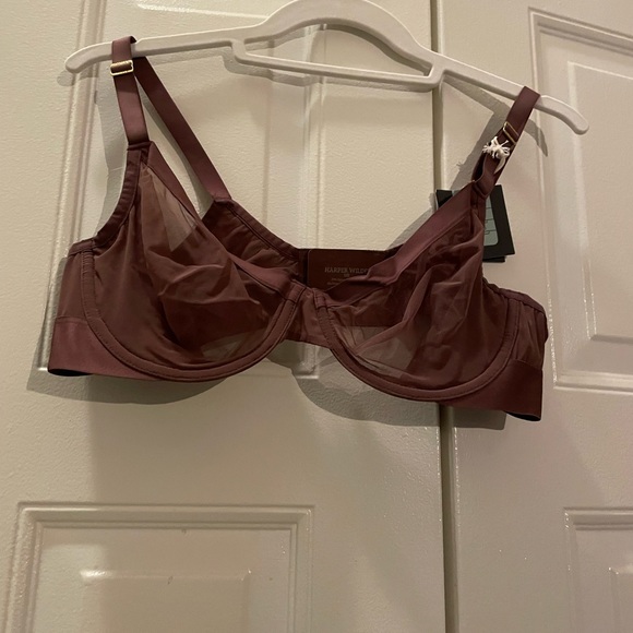 Mesh plunge Harper Wild bra 38b in color Plume NWT never worn - Picture 2 of 3